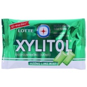 Kẹo Sing-gum Không Đường Lotte Xylitol Hương Lime Mint Vỉ 11.6g-xanh lá