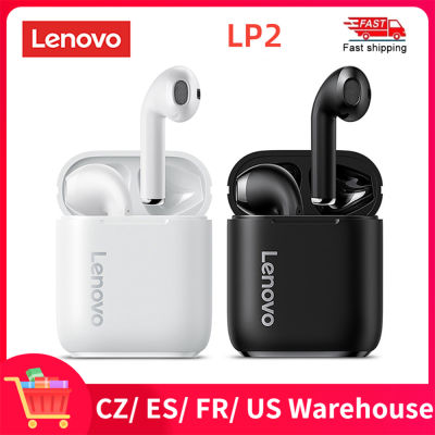【ใหม่พร้อม Stock】Original Lenovo-lp2ชุดหูฟังไร้สายบลูทูธ5.0ชุดหูฟังสเตอริโอไมโครโฟนกันน้ำ