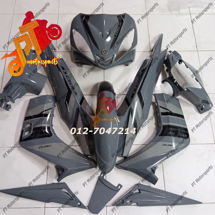 Yamaha LC 135 V1 Cover Set Nardo Grey Exciter King 2021 Grey 86 | Lazada