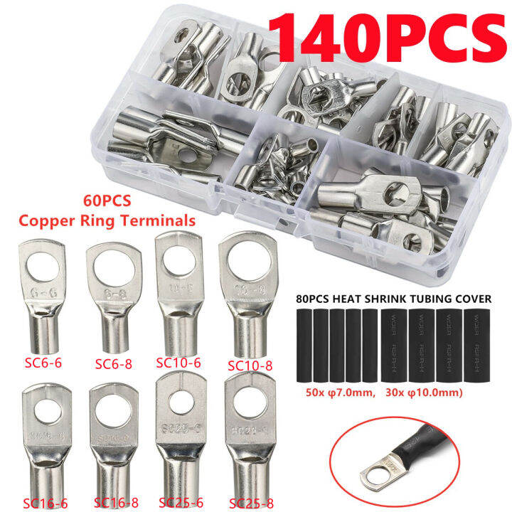 60-140pcs-assorted-sc-bare-terminals-lug-ท่อทองแดงกระป๋อง-lug-ring-seal-แบตเตอรี่สายเชื่อมต่อสาย-crimped-บัดกรี-iewo9238