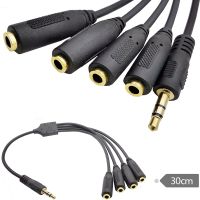 ขายดีที่สุด bnfg330 - / 3.5มม. 3 Way Port Aux Multi หูฟังหูฟัง Audio Splitter Adapter 3.5มม. แจ็ค HUB Spliter สายเคเบิล Extender 1ชาย4หญิง5