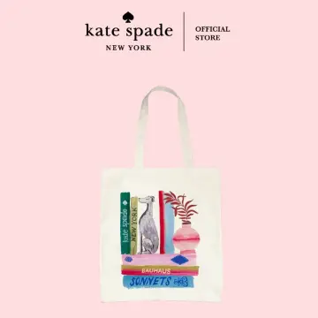 Kate Spade New York Joy Dot Canvas Book Tote Bag