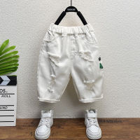 Boys Shorts Summer Childrens Summer Clothing Boys Green Pants Boys Ripped White Capri Pants