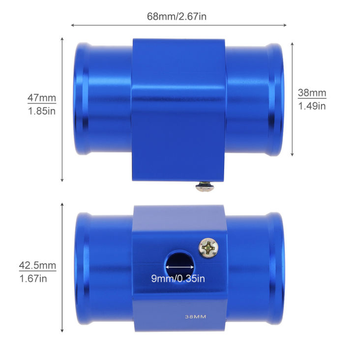 เซ็นเซอร์อุณหภูมิน้ำอุณหภูมิ-guage-adapter-38มม-อลูมิเนียมพร้อมแคลมป์