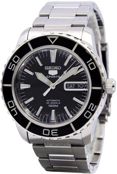 Đồng hồ Seiko cổ sẵn sàng (SEIKO SNZH55 Watch) Seiko 5 SNZH55 Automatic  Black Dial Stainless