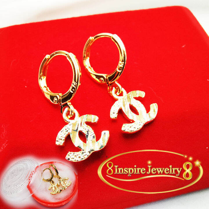 inspire-jewelry-ต่างหูห่วง-น่ารักมาก-งานจิวเวลลี่-หุ้มทองแท้-24k-100