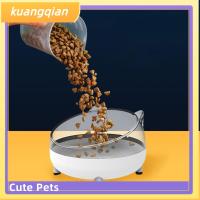 KUANGQIAN สแตนเลสสุนัขสี่ขาอุปกรณ์สัตว์เลี้ยงชามอาหารเครื่องดื่มป้อนชามสัตว์เลี้ยง