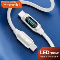 Toocki 100W USB C To Type C Cable 5A PD Fast Charge Charger Type C LED Display Cable For Macbook Xiaomi Huawei Samsung Cable