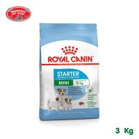 ? { ส่งฟรี } ?  Royal Canin Mini Starter Mother &amp; Babydog 3kg สุนัขพันธุ์เล็กหลังหย่านม- 2 เดือน,แม่สุนัขตั้งท้องและให้นมลูก  บริการเก็บเงินปลายทาง