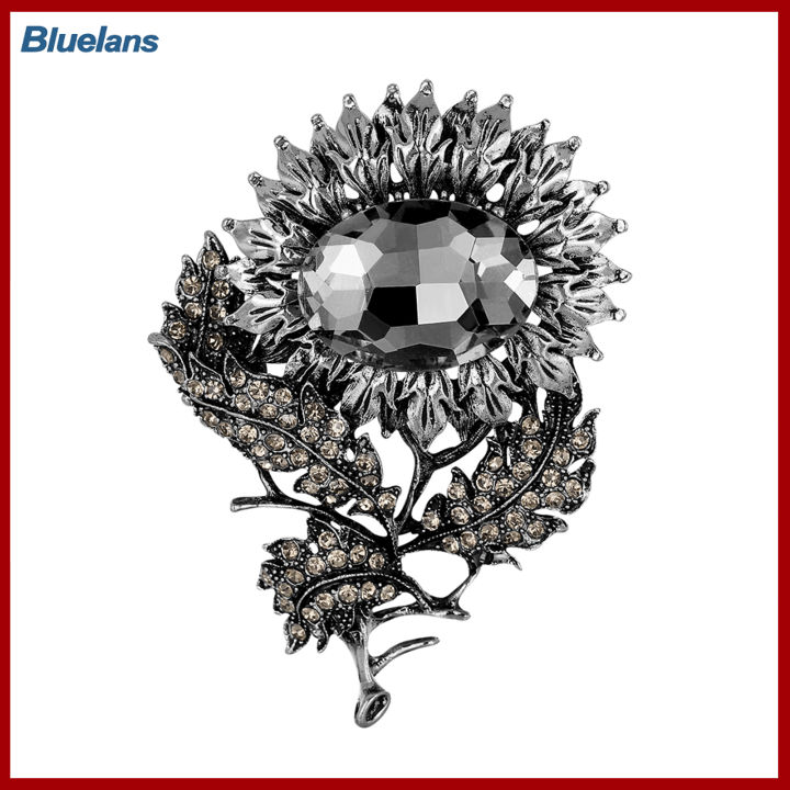 bluelans-เข็มกลัดแฟชั่นเข้ากันได้ง่ายเสื้อผ้าเครื่องประดับหมุดเข็มกลัดดอกทิวลิปหรูหราสำหรับเป็นของขวัญ