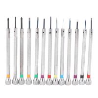 0.6Mm-2.0Mm 13Pcs New Watchmakers Screwdrivers Set Watch Glasses Flat Blade Assort Slotted Flat Screwdrivers Set, Jewellers Watch Screwdriver For Watchmakers