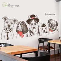 Creative Dogs Wall Sticker Home Self-adhesive Stickers Pet Shop Decorative Living Room Background Wall Decor Room Decoration Fuel Injectors