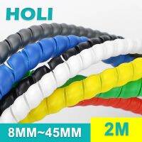 2Meters 8/10/12/16/20mm Line Organizer Pipe Protection Flexible Spiral Wrap Winding Cable Wire Protector Cable Sleeve Cover Tube