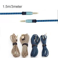 3/1.5m 3.5mm Male to male stereo 4pole AUX Cable Cord Jack Audio Speaker extender Connector Wire for Headphones Car live Player