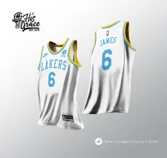Subliminator Los Angeles Lakers Basketball Jersey White