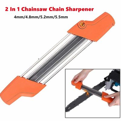 New 2 In 1 Easy File Chainsaw Chain Sharpener 3/8 P 4.0mm Saw Teeth Set Fast Sharpening W/ 2pcs 5/32 Inch Files Chain Sharpener