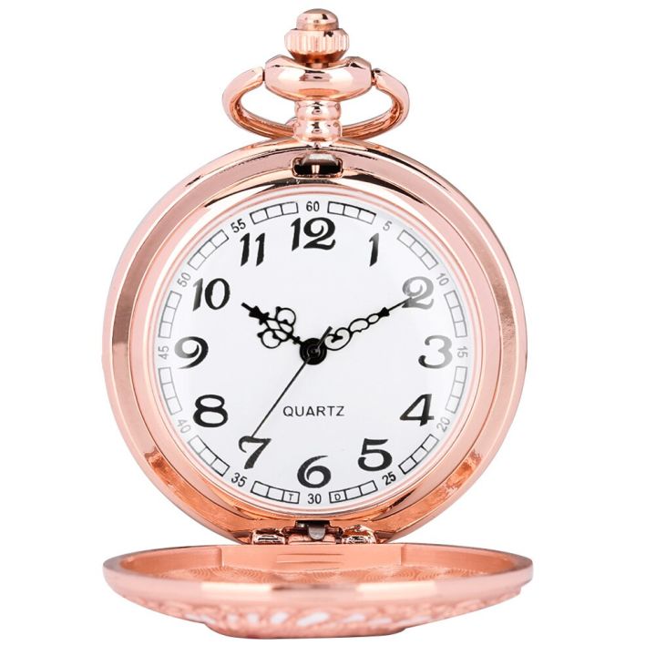 ภาพคนเก่าควอตซ์ดีไซน์หรูรูปกุหลาบนาฬิกาสายโซ่สร้อยคอแบบสบายๆห้อยจี้นาฬิกาของขวัญที่ดีที่สุดของสะสม