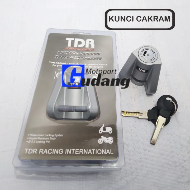 Kunci Cakram Tdr Gembok Besi Baja Kuat Awet Piringan Motor Disc Lock