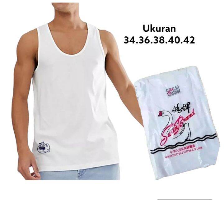 1 Pcs Kaos Dalam - Singlet Pria Merk Swan / Swan Brand | Lazada Indonesia