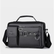 Briefcase Bag for Men Attach Case Valise Leisure Large Capacity Quality PU