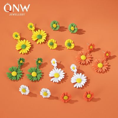 [COD] Korean version of fresh daisy earrings ins simple flower summer new goddess