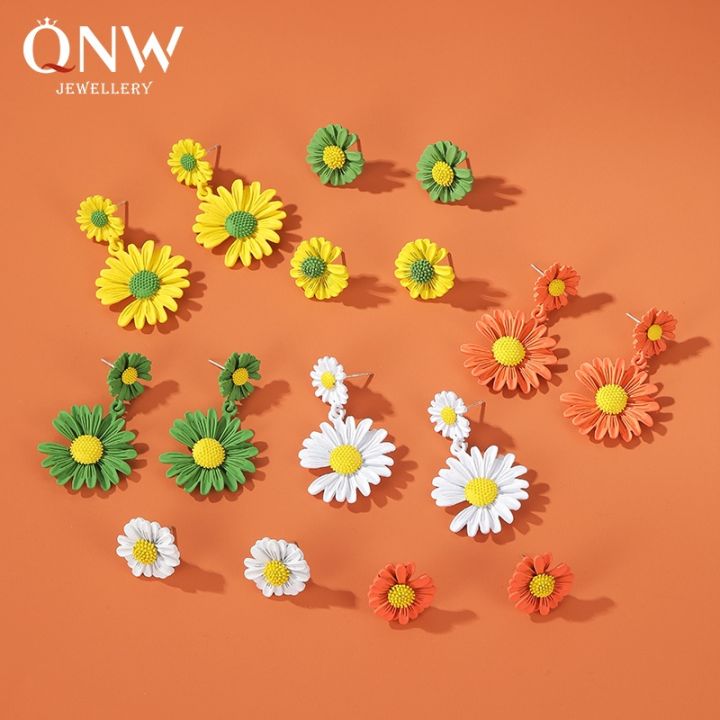 cod-korean-version-of-fresh-daisy-earrings-ins-simple-flower-summer-new-goddess