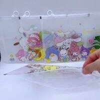 24pcs Sanrio Pocket Folders Melody Kuromi Cinnamoroll Anime Cartoon Waterproof Pvc Folder A4 Buckle File Storage Bag Supplies