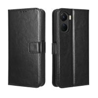 Flip Case Dompet หนัง PU พร้อมขาตั้งสำหรับ VIVO Y16 Y16