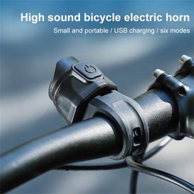 กระดิ่งจักรยานขี่จักรยาน USB แตรไฟฟ้าจักรยานเสือภูเขาจักรยานเสือหมอบเตือนรถเด็กกระดิ่งไฟฟ้าจักรยานเรียกจักรยานอุปกรณ์เสริม