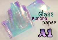 กระดาษแก้วออโรรา Glass Aurora Paper 2 ขนาด4X40เซน เลือกสีด้านใน