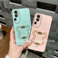 มือถือ เคสโทรศัพท์ OPPO Reno10 10 Pro+ A78 NFC Plus 4G 5G ใหม่ เคส คู่รักสุดสร้างสรรค์ป้องกันการตกกระแทกคราบสกปรกฝาครอบซิลิโคนแบบนิ่มพร้อม2023ใส่รูปหมีแบบพับลายการ์ตูน