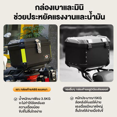 anchi-กล่องหลัง-กล่องท้ายมอเตอร์ไซค์-45l-absกล่องท้ายมอไซ-มีแถบสะท้อนแสง-อะไหล่มอเตอร์ไซค์กรโครงเหล็กและซับใน