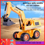 Đồ Chơi Trẻ Em Máy Xúc Điều Khiển Từ Xa Cho Bé, Xe Máy Xúc Loại Lớn