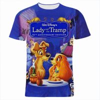 2023 NEWLady และ Tramp เสื้อยืดผู้ชายผู้หญิง3D พิมพ์แขนสั้นฤดูร้อนเสื้อยืดแฟชั่น Tee Cool Streetwear Tee