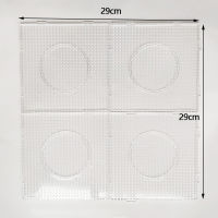 6Pcs 5mm Hama Beads Pegboards Large Clear Plastic Fuse Beads Boards With 5 Ironing Paper2 Beads Tweezers For DIY Puzzle 1Manual