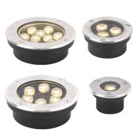 ✼❡✇ Thin IP67 Waterproof led light Garden Underground 3W 5W 9W Outdoor Buried Garden Path Spot Recessed Lighting 220V DC12V24V