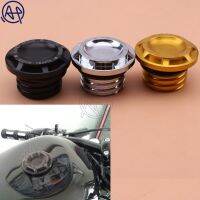 【cw】Motorcycle accessories 1Pcs  Motorcycle Manual Aluminum Fuel Gas Oil Cap Black/Silver/Gold Fits For Harley Sportster Dyna Touring Softail 1996 2014