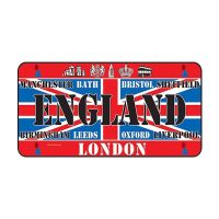 National Flag Metal Tin Sign Vintage Poster France Spain USA License Plate for Bar Home Restaurant W（Only one size: 20cmX30cm）(Contact seller, free custom pattern)