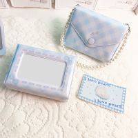 Mini Photo Album Pearl Chain Idol Picture Collect Book Photocard Holder PVC 3 inch 40Pcs Handbag Style DIY Portable