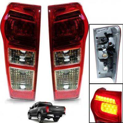 เสื้อไฟท้าย(พร้อมชุดหลอด LED) ลายเกือกม้า สำหรับรถ ISUZU DMAX 4WD 2WD ปี 2012-2017 1 คู่