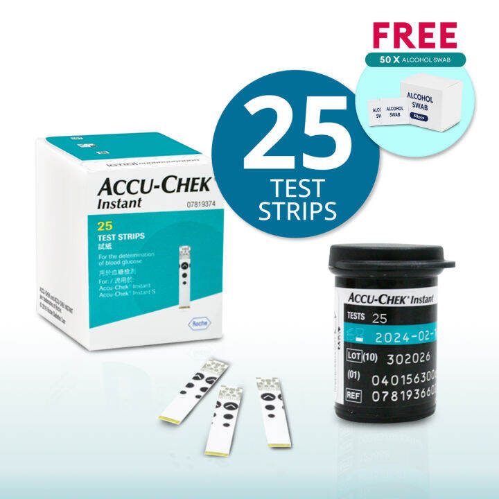 AccuChek Instant Test Strips (25's / 50's) Lazada
