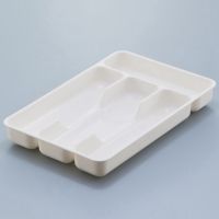 Cutlery Organizer Box Kitchen Drawer Organizer Separation Finishing Storage Box Eco-Friendly PP Tray Spoon Knife Fork