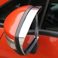 Car Rearview Mirror Chrome Acrylic Rain Eyebrow Visor Sticker For Ford Ecosport 2013 2014 2015 2016 2017