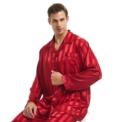 Mens Silk SATIN pajamas set pajamas sleepwear set Loungewear S,M,L,XL,2XL, 3XLL, 4XL
