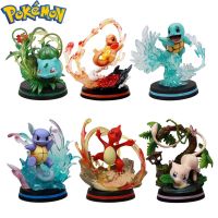 ฟิกเกอร์โปเกมอน Aciton ชาร์เมนเดอร์สควอริเทิล Bulbasaur Pikachu Ivysaur Chikorita Vulpix PVC เทคนิคพิเศษของขวัญของเล่นโปเกมอน