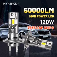 HYNBYZJ H7 H8 H9 H11 9005LED Headlight Bulb Mini Wireless 120W CSP Chips for Car Headlamp Auto Lamps H7 Turbo Led 12V Automobile Bulbs  LEDs  HIDs