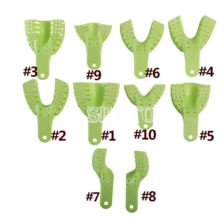 10 pcs/set Dental Impression Tray Autoclavable Dentist Supply Teeth