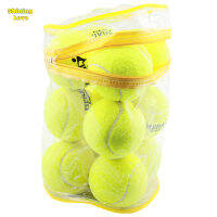 ShiningLove Tennis Balls 12 Pack Durable Pressurized Tennis Balls Training Tennis Balls High Bounce Practice Tennis Balls For Beginners