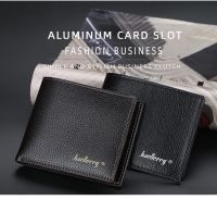 Vintage Men Leather Wallet Black Short Slim Male Purses Money Credit Card Holders Wallets Thin Soft Folder Bag Walet 2023 New