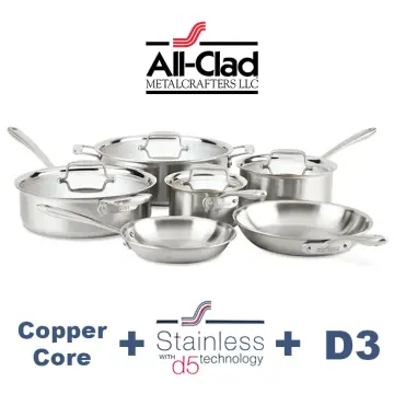 All-Clad E849A264 Stainless Steel Cocottes 0.5-Quart 2-Piece Silver